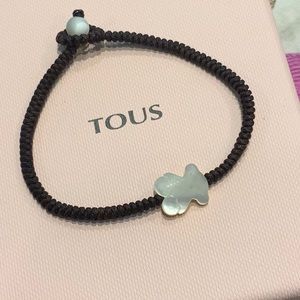 Tous Bear Brown Cord Bracelet